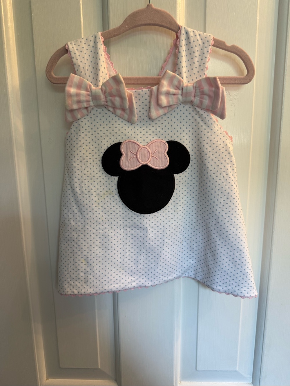 Kids Polka Dot Minnie-Inspired Top with Pink Bows and Matching Bloomers